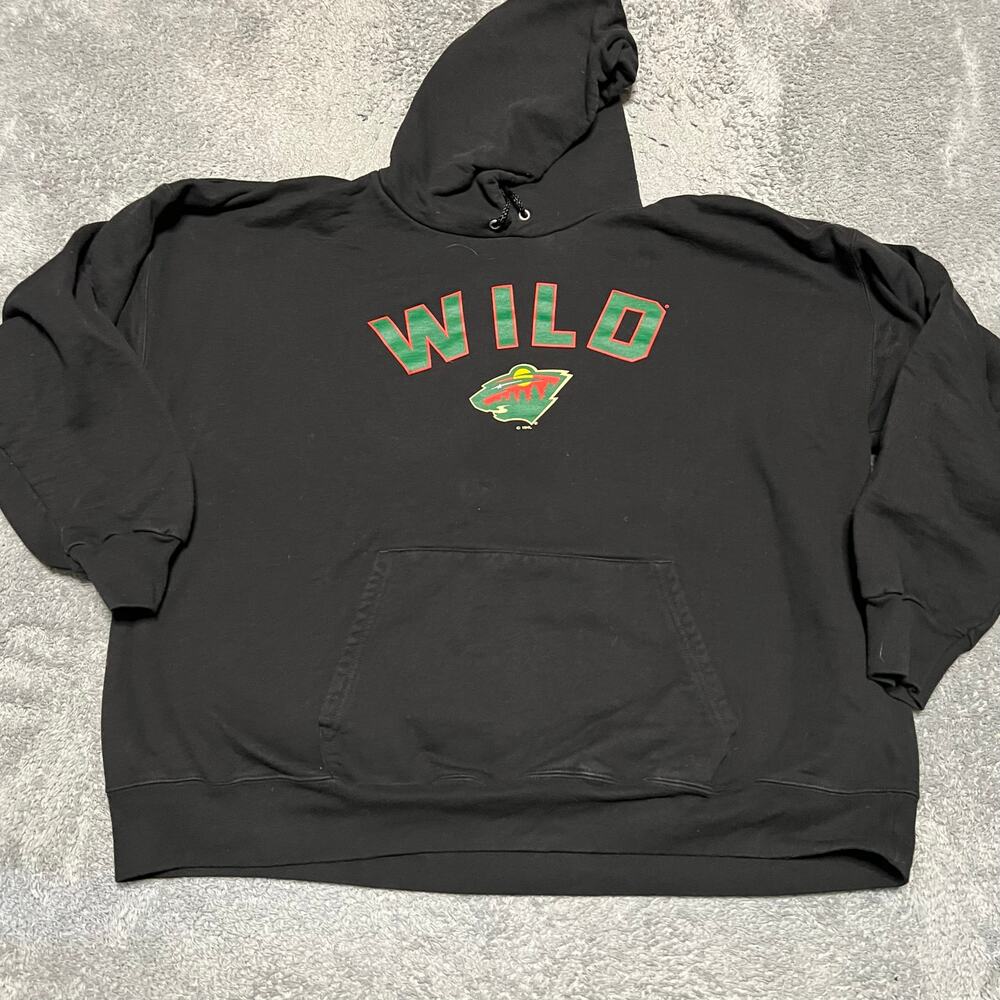 Minnesota Wild Hockey NGL Hoodie Mens XXL Pullover Sweatshirt Black